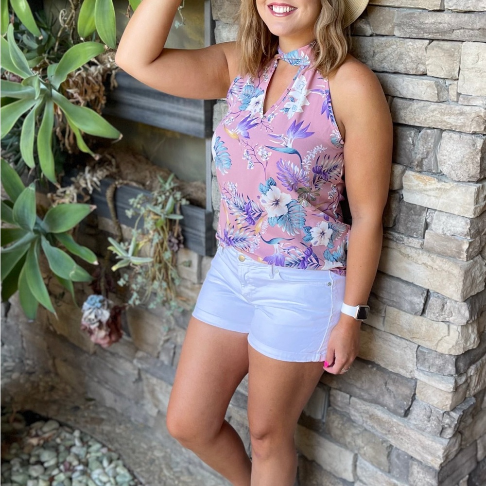 Lavender Floral Blouse